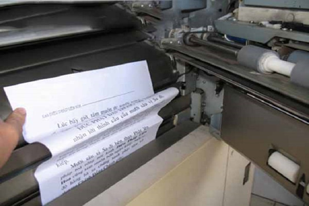Bộ sấy của máy photocopy bị hỏng