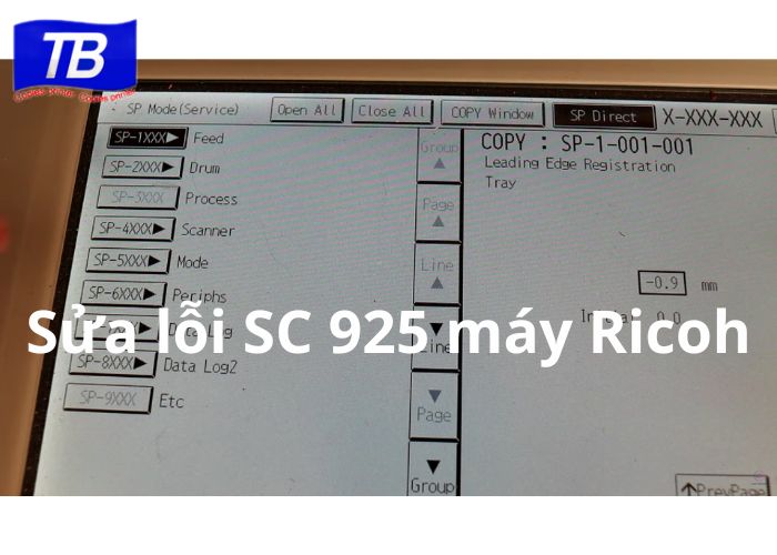 Biện pháp khắc phục máy Ricoh báo lỗi SC 925