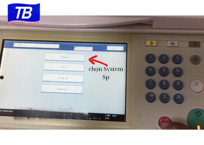 Chọn vào lựa chọn System sp trong bảng chọn