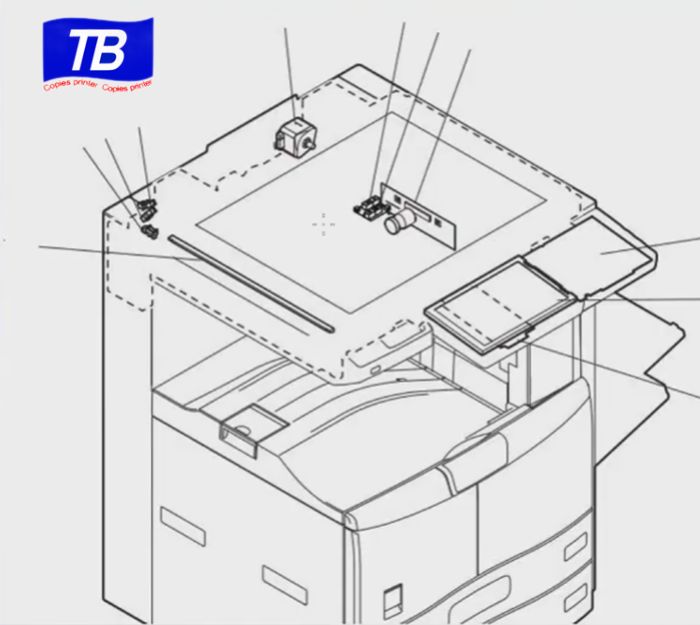 Kiểm tra mô tơ scan trên máy photocopy Toshiba thật cẩn thận