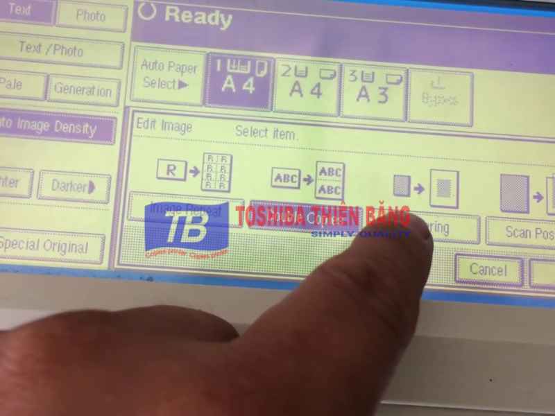 Các lệnh chức năng giúp phóng to, thu nhỏ trên máy photocopy