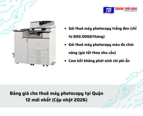 Dịch vụ cho thuê máy photocopy tại Quận 12: Giải pháp tiết kiệm và hiệu quả cho doanh nghiệp