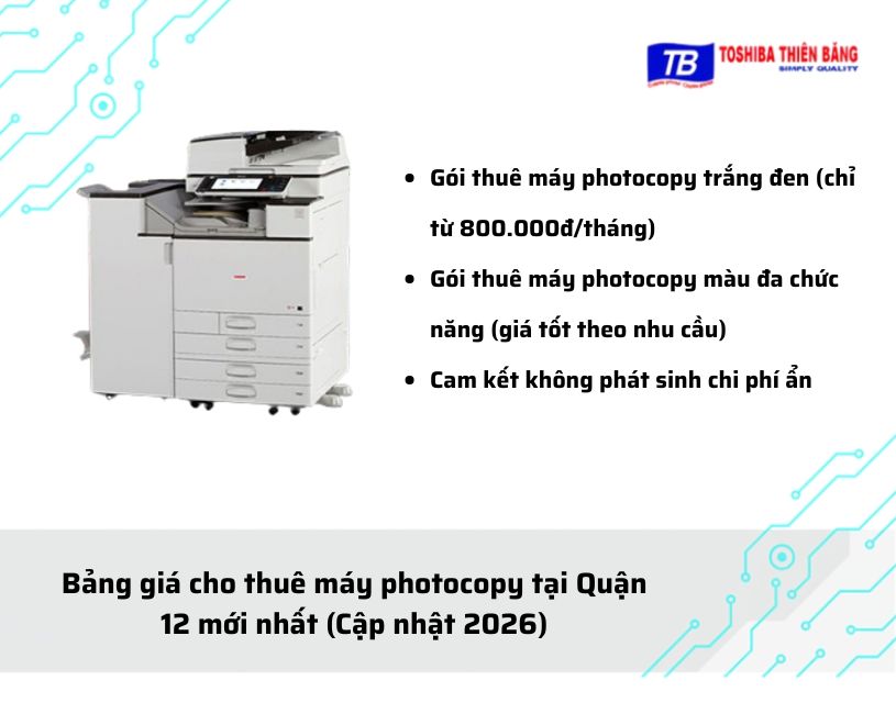 Dịch vụ cho thuê máy photocopy tại Quận 12: Giải pháp tiết kiệm và hiệu quả cho doanh nghiệp