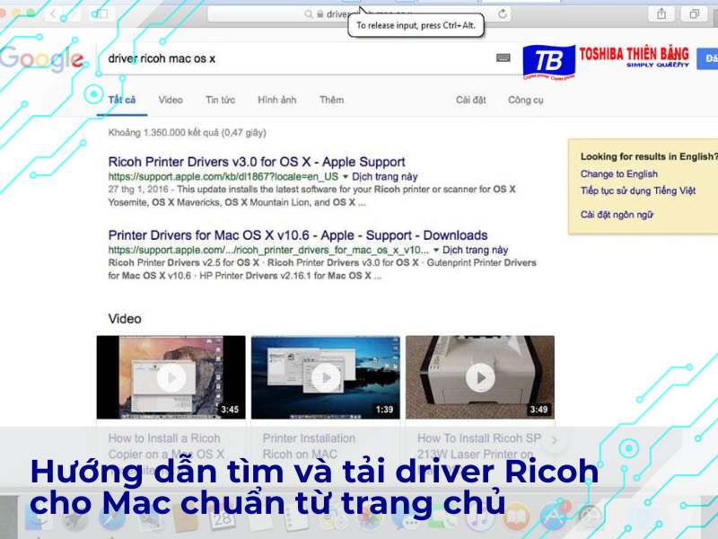 Hướng dẫn tìm và tải driver Ricoh cho Mac chuẩn từ trang chủ