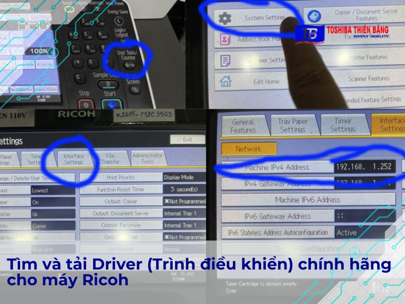 Tìm và tải Driver (Trình điều khiển) chính hãng cho máy Ricoh